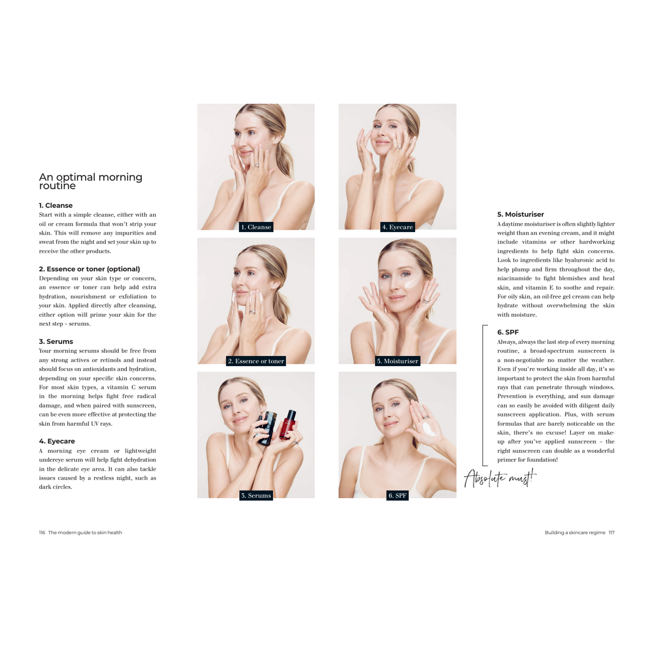 Pages from a book about skin health by Melanie Grant