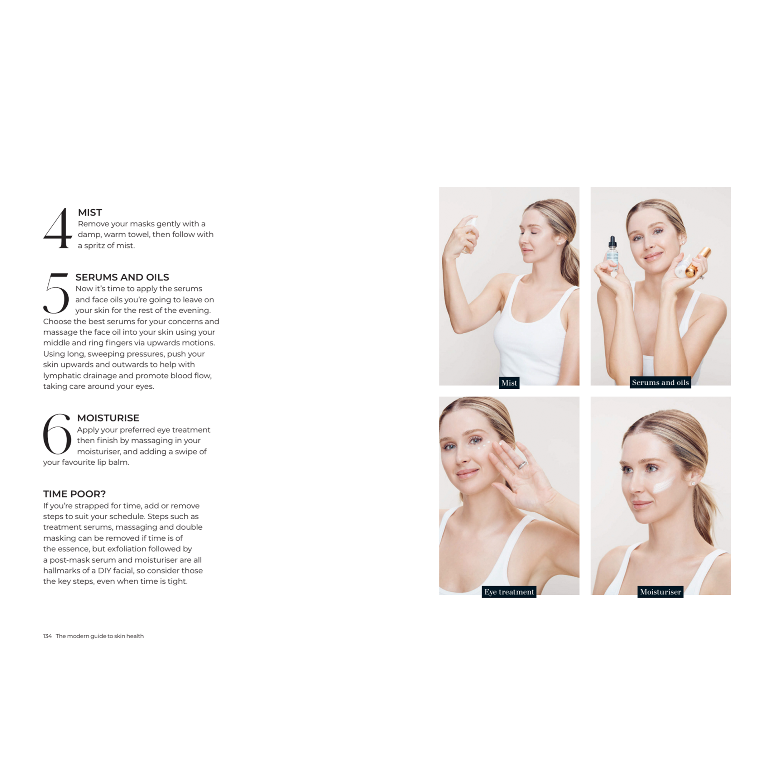Pages from a book about skin health by Melanie Grant