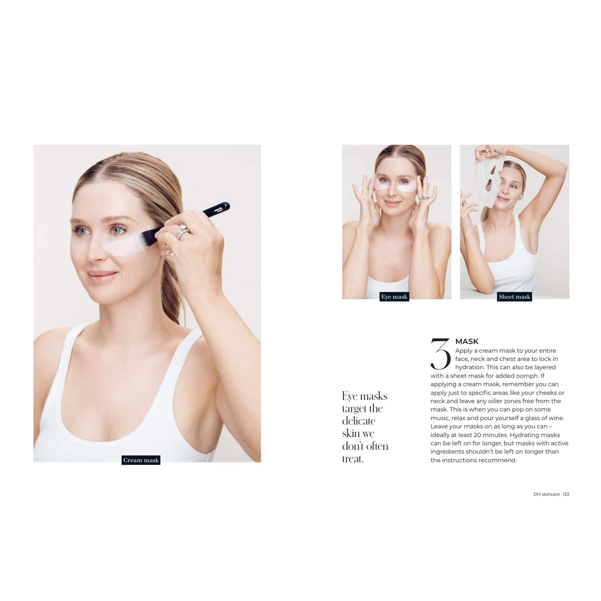 Pages from a book about skin health by Melanie Grant