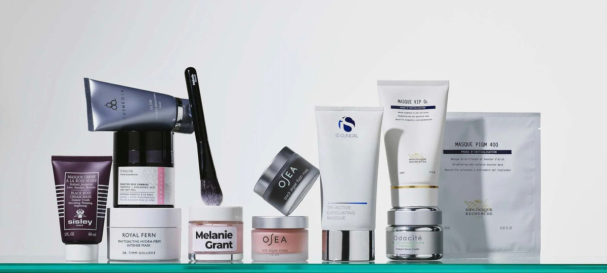 Masks arranged in the Skincare Edit photography archive