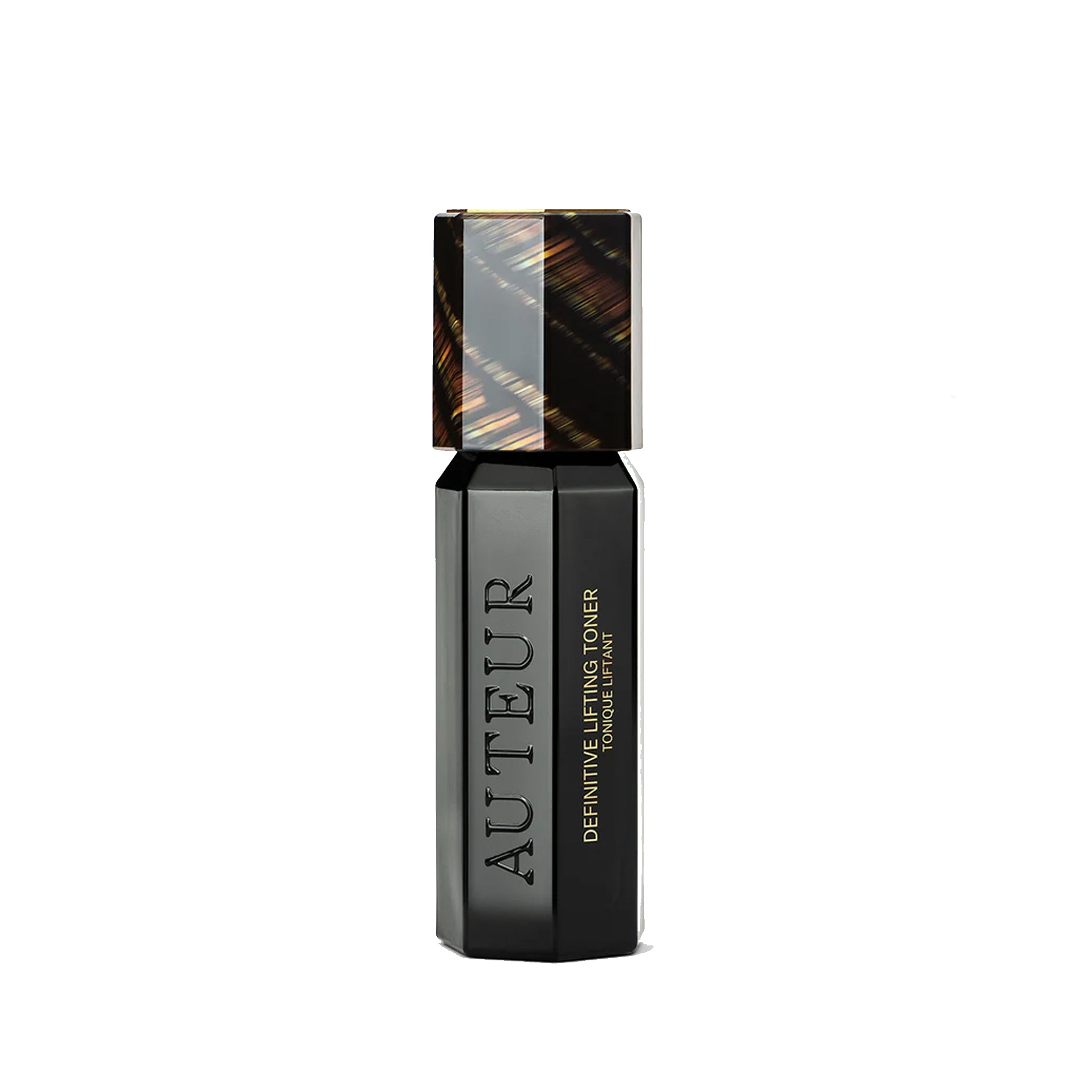 A bottle of Auteur Definitive Lifting Toner on a white background