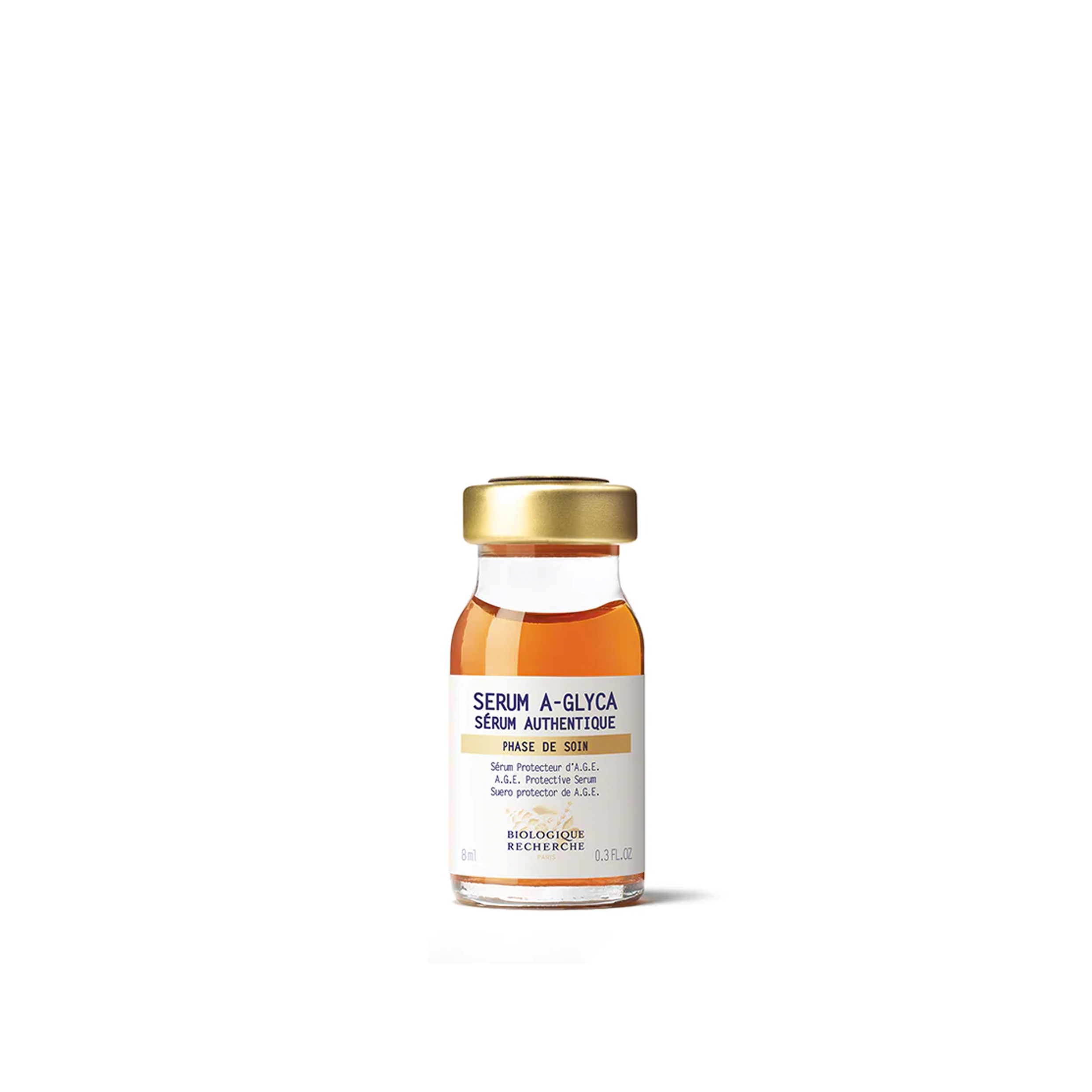 A glass vial of Biologique Recherche Serum A-Glyca 