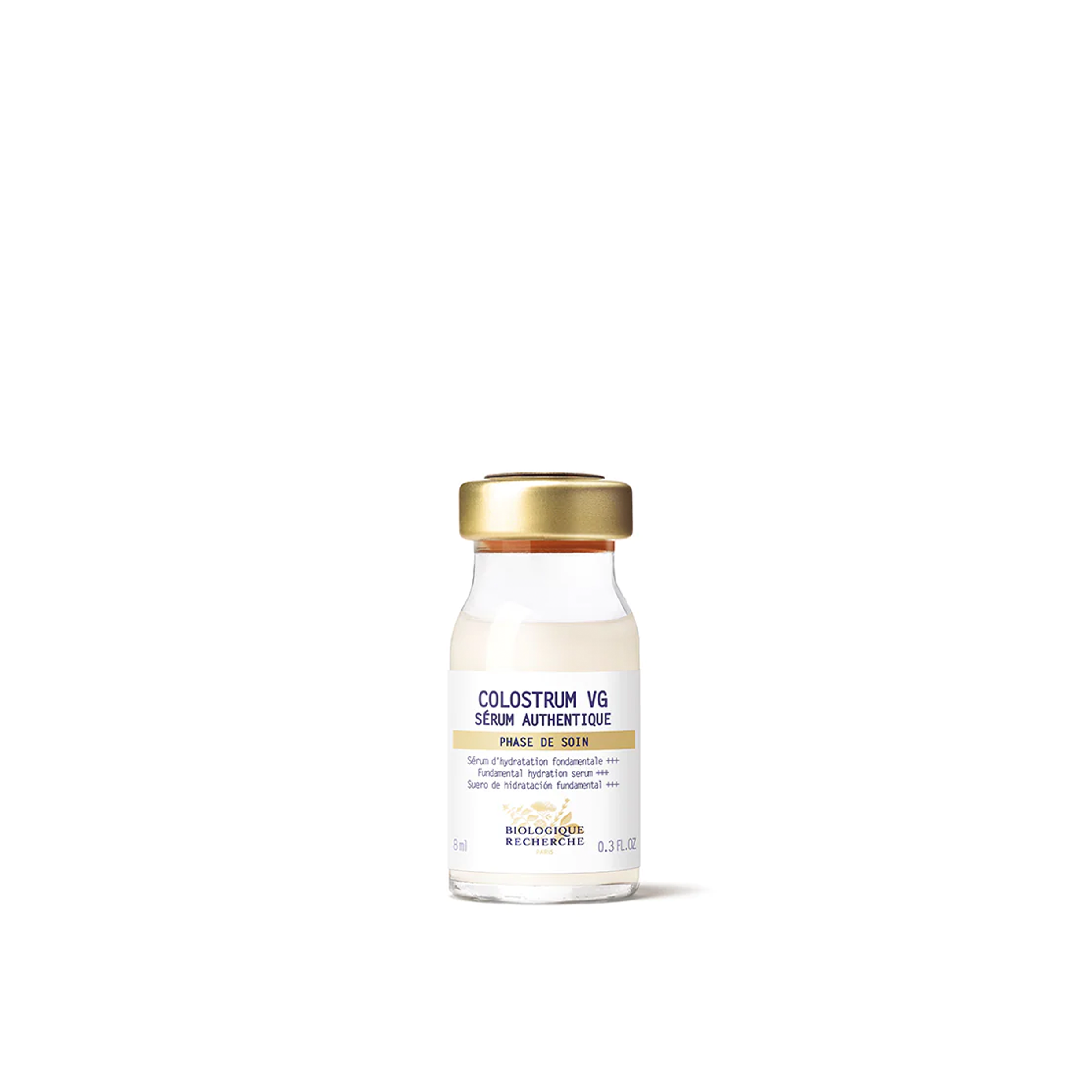 A glass vial of Biologique Recherche Colostrum VG 8mL 