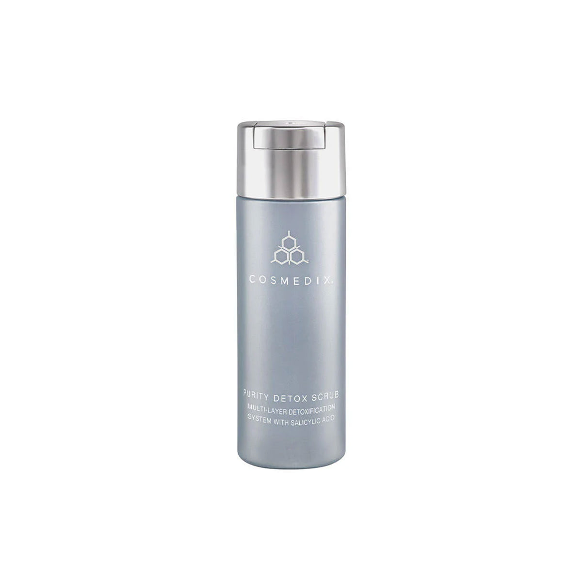 Cosmetic bottle labeled 'cosmedix' on a white background
