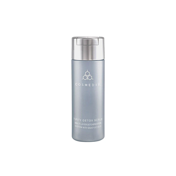 Cosmetic bottle labeled 'cosmedix' on a white background