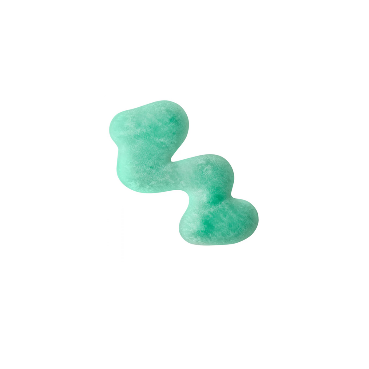 A green product swatch of face cleanser on a white background.