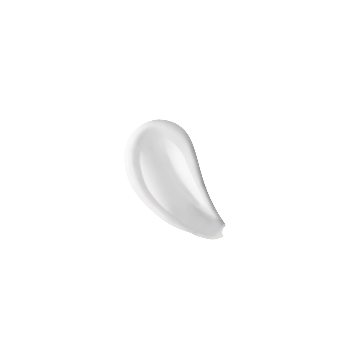 White cream smear on a white background