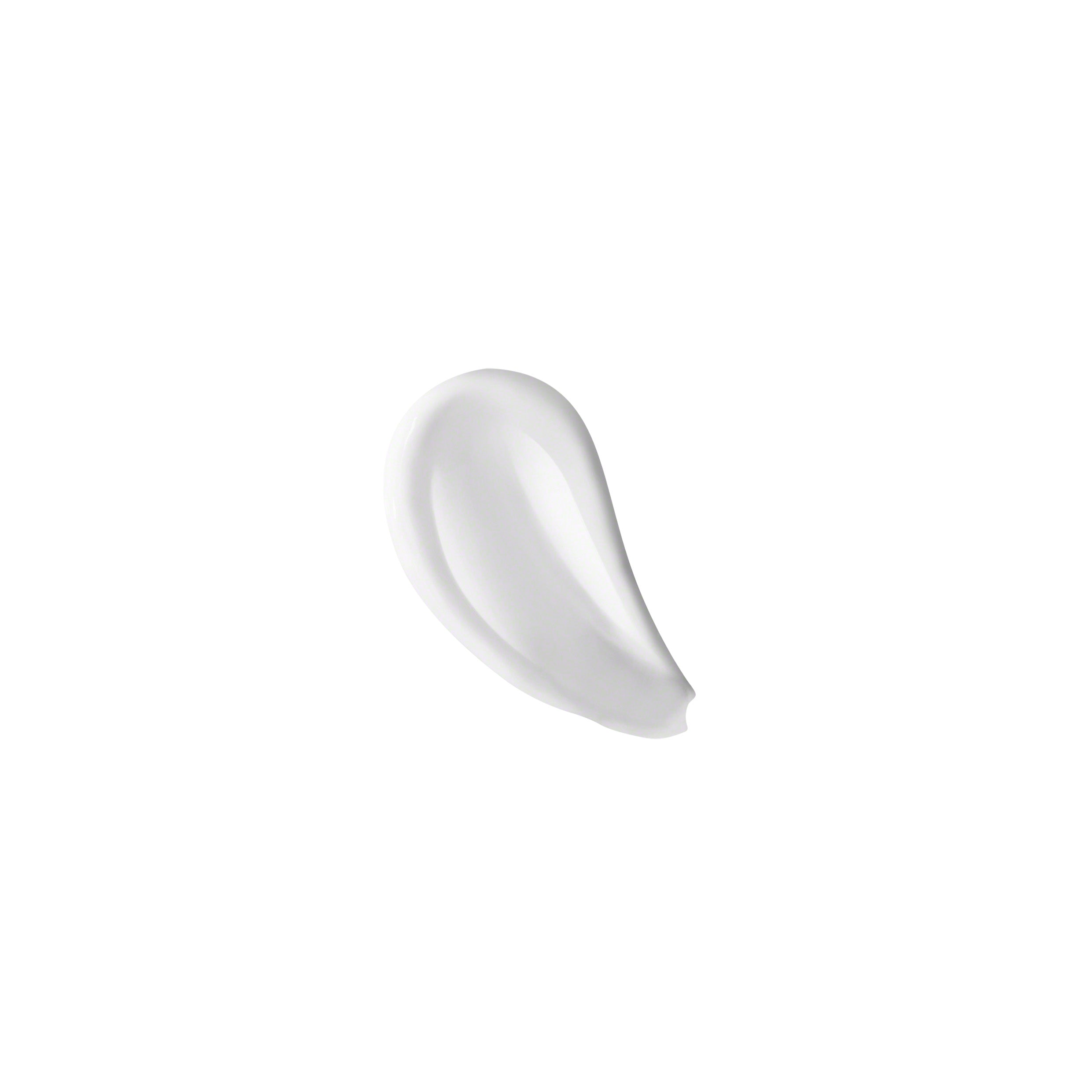 White cream smear on a white background