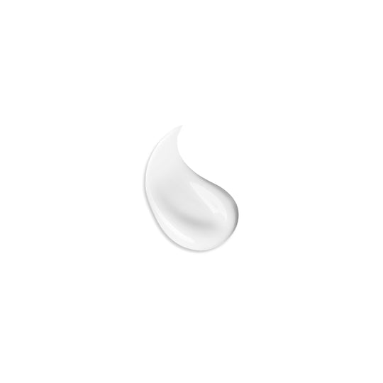 A cream swatch on a white background