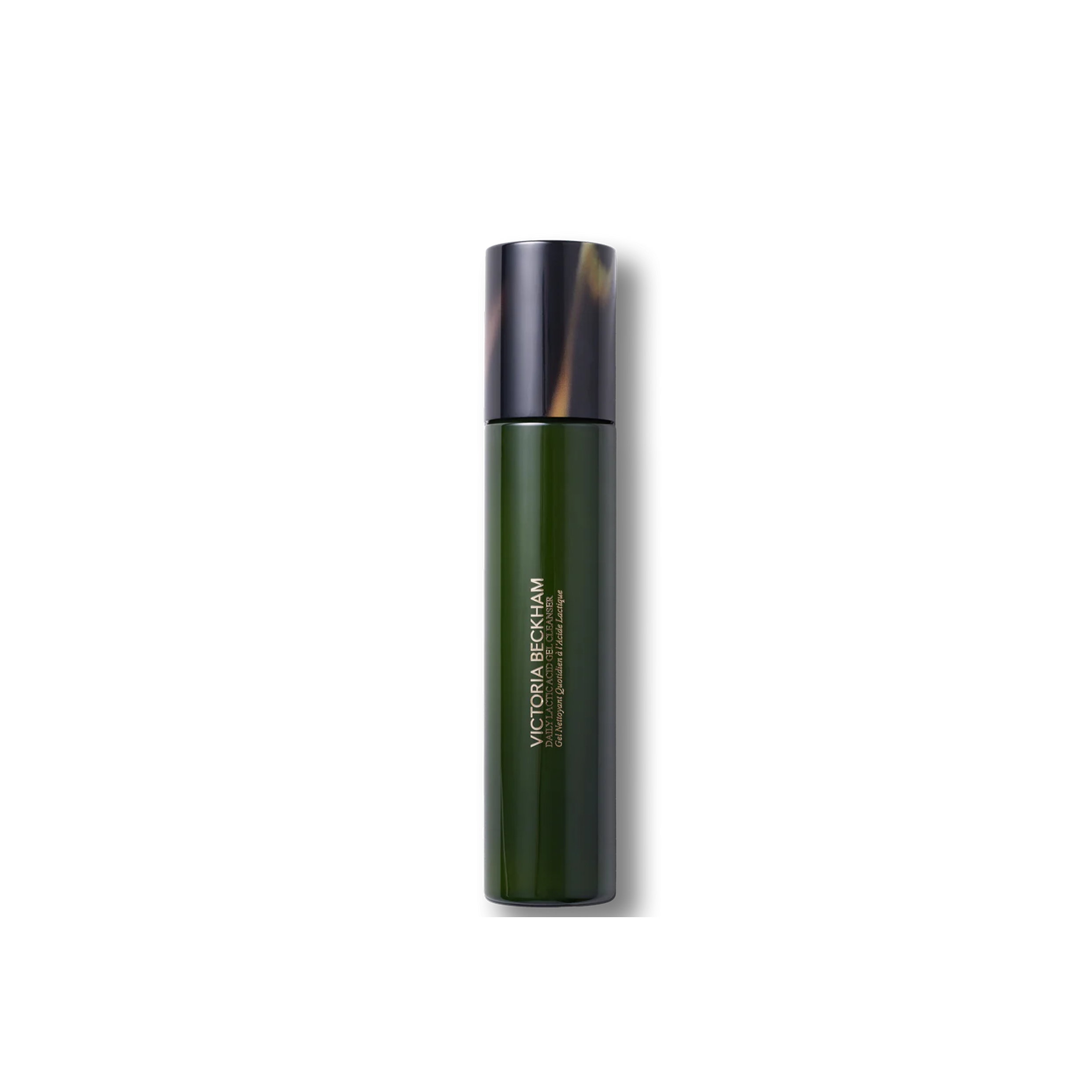 Product swatch of Victoria Beckham Lactic Acid Gel Cleanser, showing foam